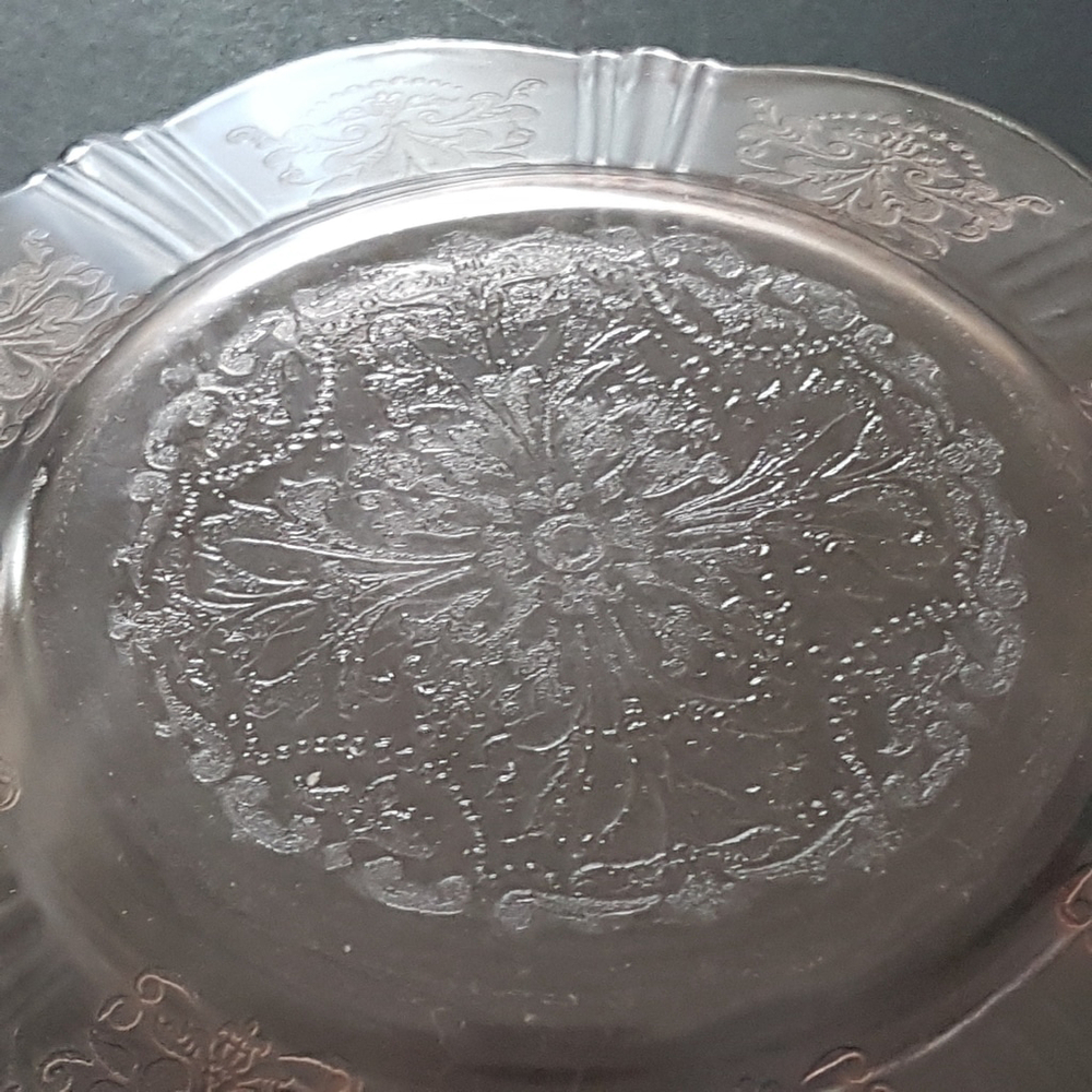 MacBeth-Evans American Sweetheart 6 inch Pink Depression Glass Plates, Set of 4